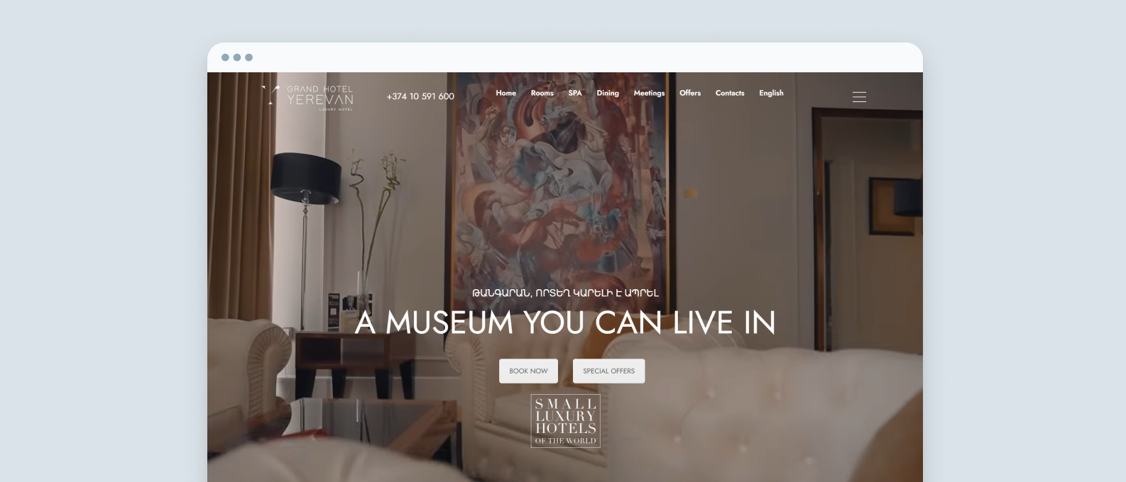 Grand Hotel Yerevan website